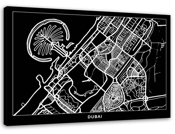 Gario Vászonkép Dubai város terve Méret: 60 x 40 cm