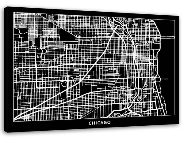 Gario Vászonkép Chicago város terve Méret: 60 x 40 cm