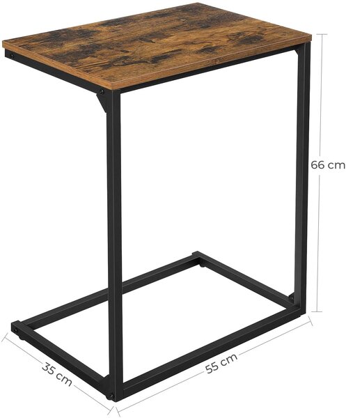 Kisasztal TAYLOR 55x35 cm, rusztikus barna