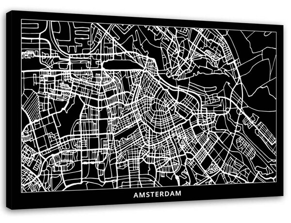 Gario Vászonkép Amszterdam város terve Méret: 60 x 40 cm