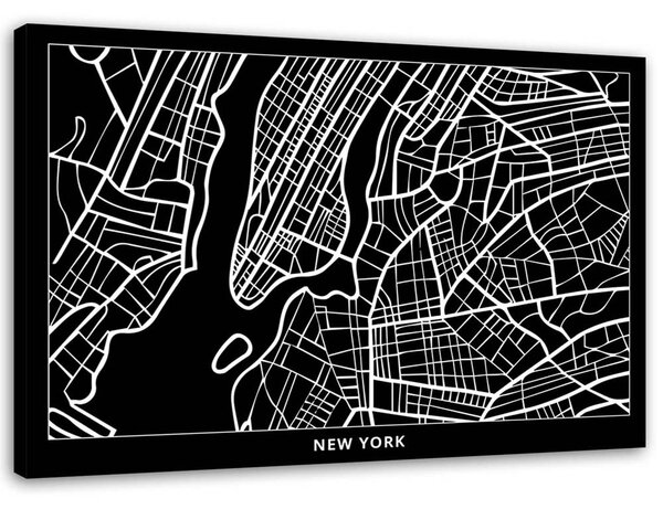 Gario Vászonkép New York város terve Méret: 60 x 40 cm
