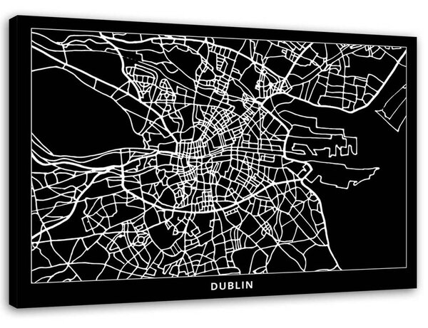 Gario Vászonkép Dublin város terve Méret: 60 x 40 cm