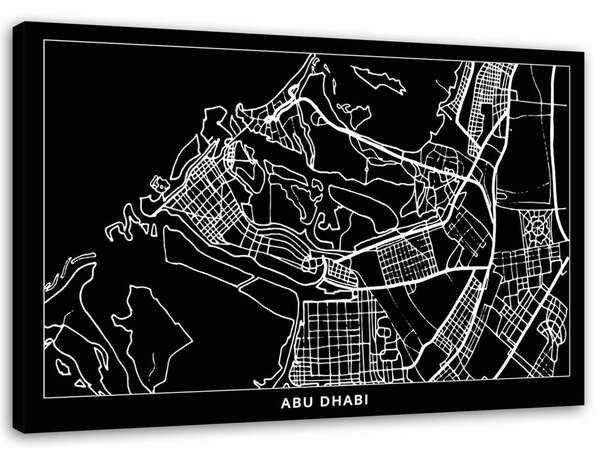 Gario Vászonkép Abu Dhabi városterv Méret: 60 x 40 cm