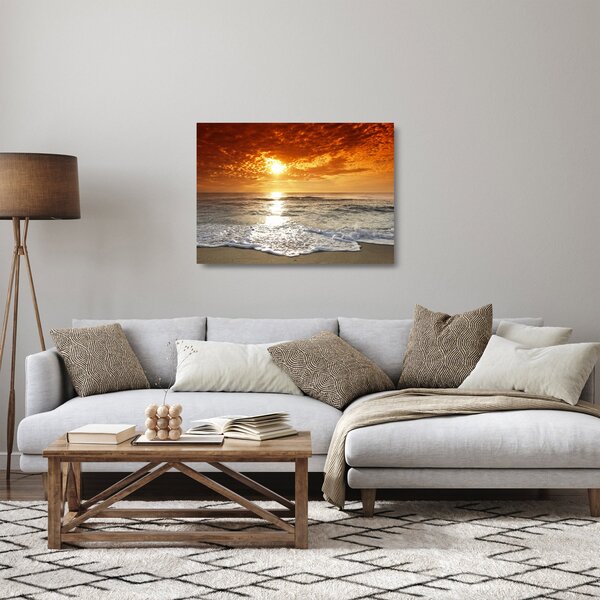 Naplemente Korzikán képe (üvegen) (70x50 cm)