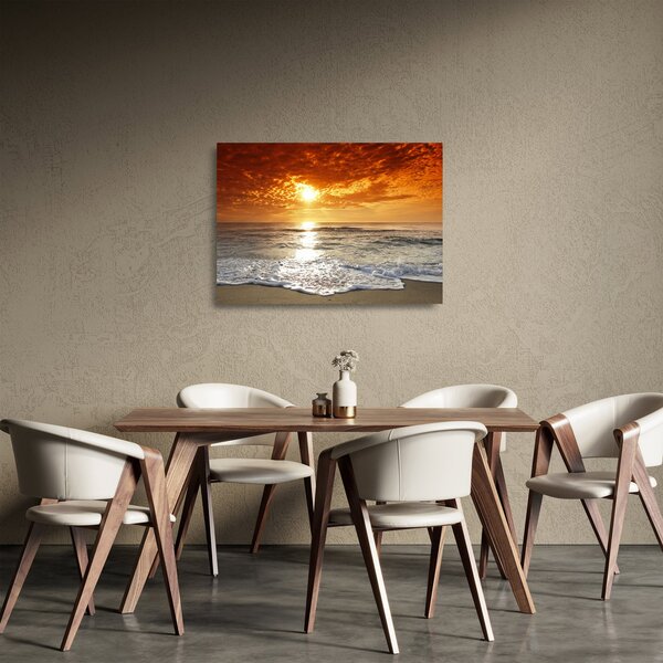 Naplemente Korzikán képe (üvegen) (70x50 cm)