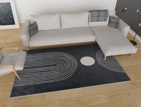 Antracitszürke mosható szőnyeg 50x80 cm – Vitaus
