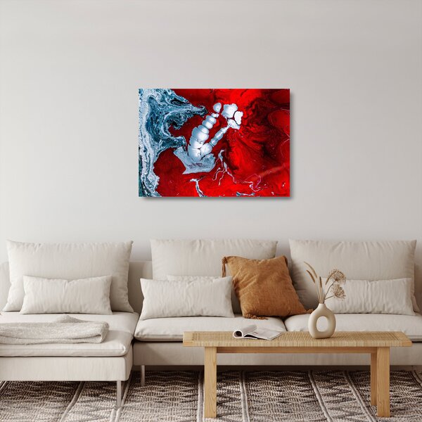 Absztrakt foltok képe (üvegen) (70x50 cm)