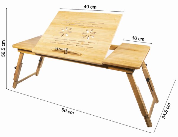 Bambusz notebook asztal GION XL