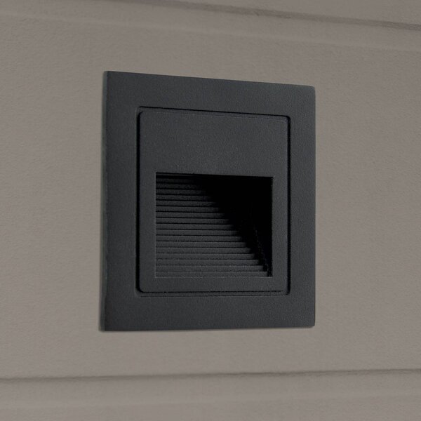 ORION Loro LED fali lámpa, fekete, szélesség 8,5 cm, alumínium, Fekete, Alumínium, Modern