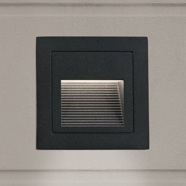 ORION Loro LED fali lámpa, fekete, szélesség 8,5 cm, alumínium, Fekete, Alumínium, Modern