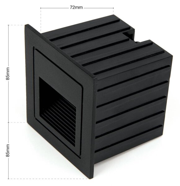 ORION Loro LED fali lámpa, fekete, szélesség 8,5 cm, alumínium, Fekete, Alumínium, Modern