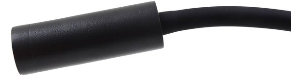 Lucande LED-es olvasólámpa Hetti, fekete, fém, 14 cm magas, Fekete, Hálószoba, fém