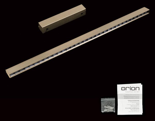 ORION LED-es függőlámpa Tara, arany színű, hossza 120 cm, alumínium/acél, dimmelhető, Sárgaréz / arany, Nappali / Étkező, Alumínium, Modern