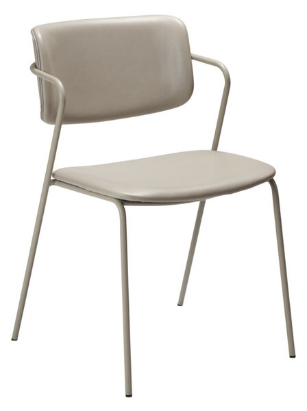 Zed design szék, világosszürke műbőr, világosszürke fém láb