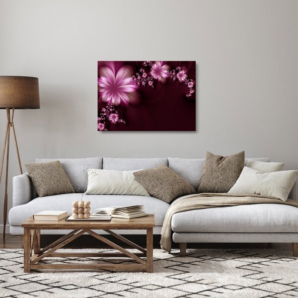 Az absztrakció képe - virágok (üvegen) (70x50 cm)