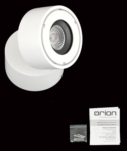 ORION Harvey LED kültéri spotlámpa, fehér, Ø 10 cm, öntött alumíniumból, dimmelhető, Fehér / opál, Alumínium, Modern