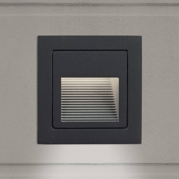 ORION Loro LED fali lámpa, antracit, szélesség 8,5 cm, alumínium, Fekete, Alumínium, Modern