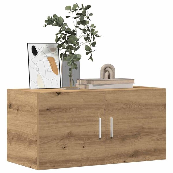VidaXL kézműves tölgy színű szerelt fa faliszekrény 80 x 39 x 40 cm