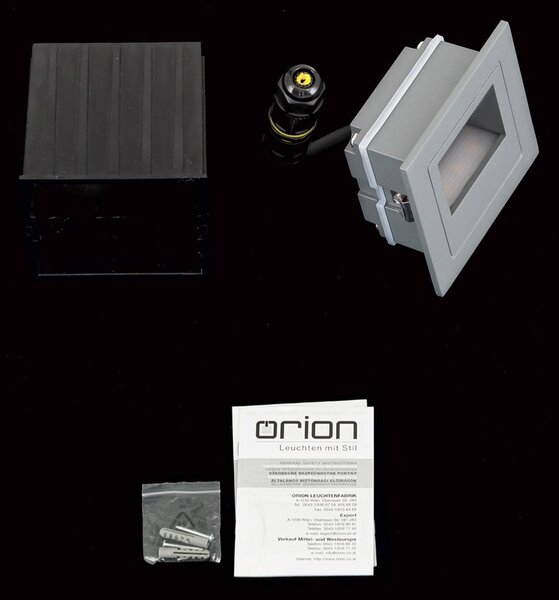 ORION Loro LED fali lámpa, antracit, szélesség 8,5 cm, alumínium, Fekete, Alumínium, Modern