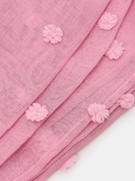 Sinsay - Ráncolós szalaggal ellátott függöny pöttyös mintával - pasztellpink