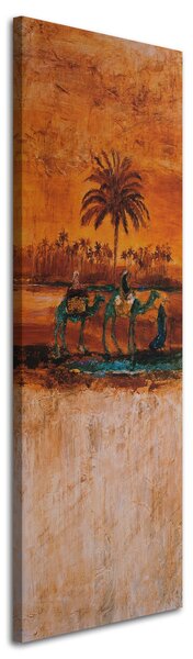 Gario Vászonkép Két teve a sivatagban Méret: 30 x 90 cm