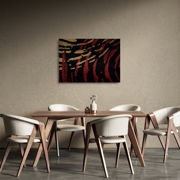 Absztrakciós kép (üvegen) (70x50 cm)