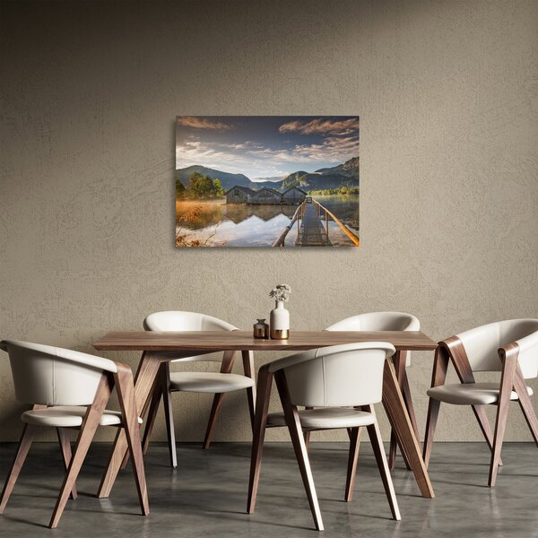 Tó képe (üvegen) (70x50 cm)