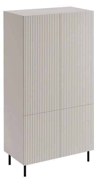 Gardróbszekrény Studium, Laminált forgácslap, Közepes sűrűségű farostlemez, 185x90x52cm, Kasmír