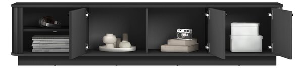 Vesper 3D TV szekrény 187 cm - fekete / fekete fogantyúk