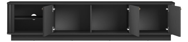 Vesper 3D TV-szekrény 187 cm talapzaton - fekete / arany fogantyúk