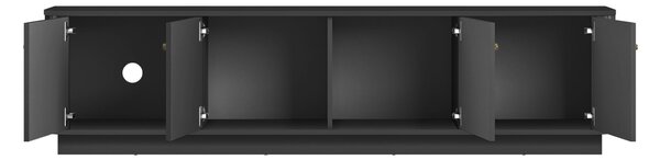 Vesper 4D TV-szekrény 187 cm talapzaton - fekete / arany fogantyúk