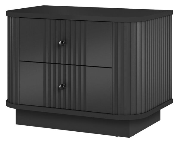 Vesper éjjeliszekrény készlet 2 db-os 56 cm - fekete / arany fogantyúk