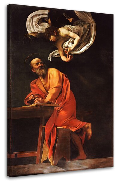 Gario Vászonkép Szent Máté és az angyal - Michelangelo Merisi da Caravaggio, reprodukció Méret: 40 x 60 cm