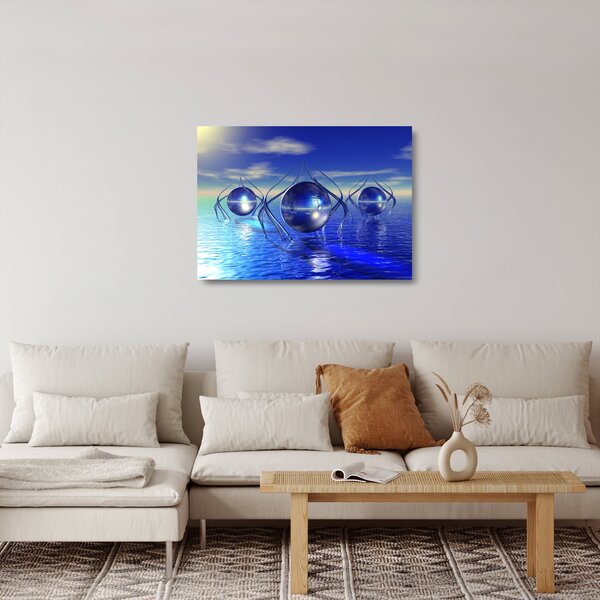 Absztrakció kép - víz (üvegen) (70x50 cm)