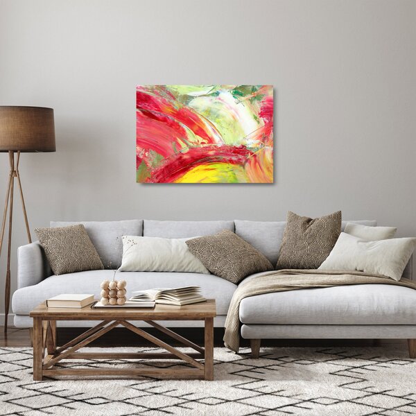Absztrakció kép - festmény (üvegen) (70x50 cm)