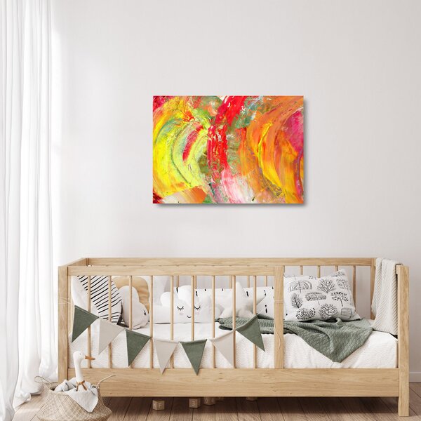 Absztrakció kép - festmény (üvegen) (70x50 cm)