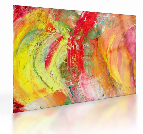 Absztrakció kép - festmény (üvegen) (70x50 cm)