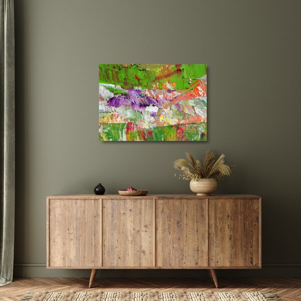 Absztrakció kép - festmény (üvegen) (70x50 cm)