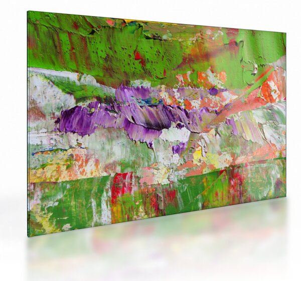 Absztrakció kép - festmény (üvegen) (70x50 cm)