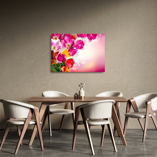 Tulipán képe (üvegen) (70x50 cm)