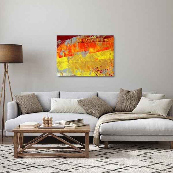 Absztrakció kép - festmény (üvegen) (70x50 cm)