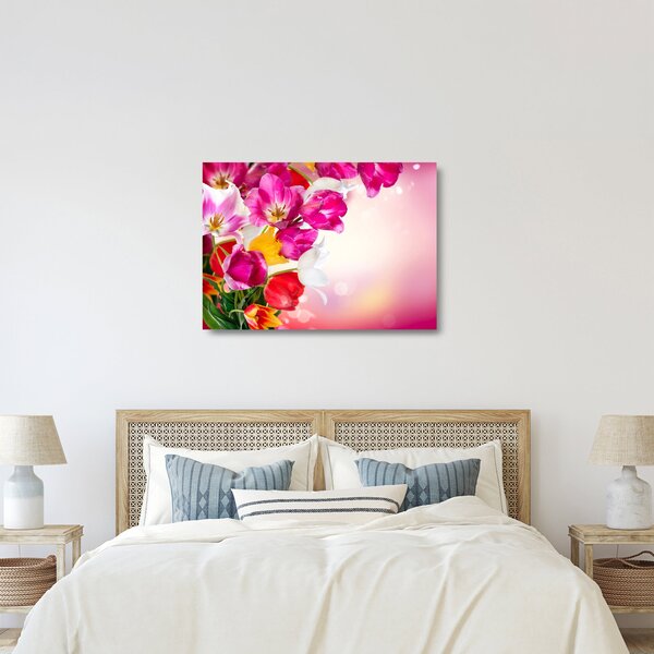 Tulipán képe (üvegen) (70x50 cm)