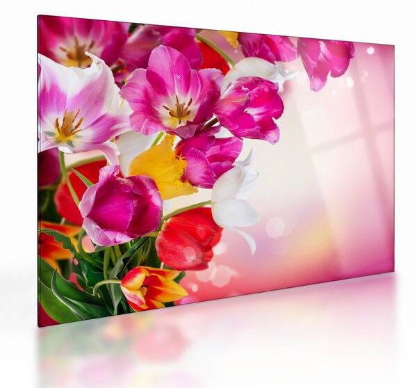 Tulipán képe (üvegen) (70x50 cm)