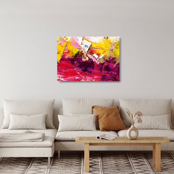 Absztrakció kép - festmény (üvegen) (70x50 cm)