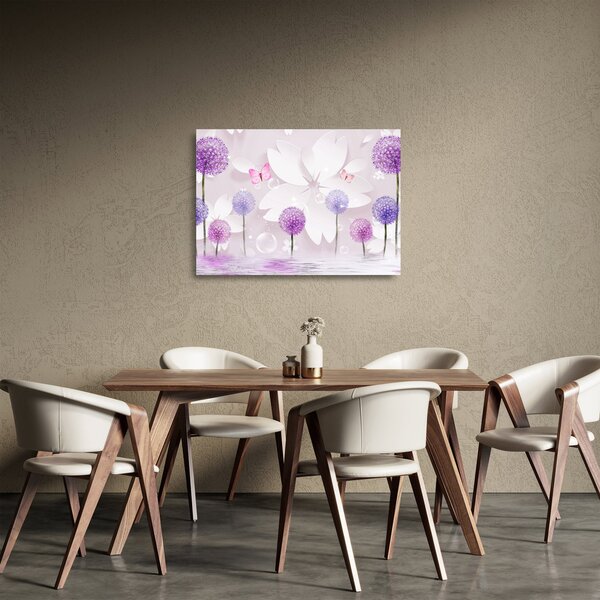 Kép - A virágok folyóján (üvegen) (70x50 cm)