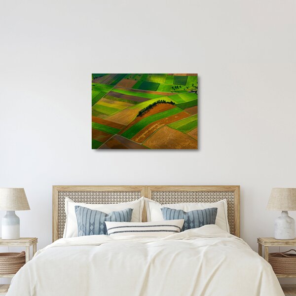 Kép - Mezők, rétek (üvegen) (70x50 cm)