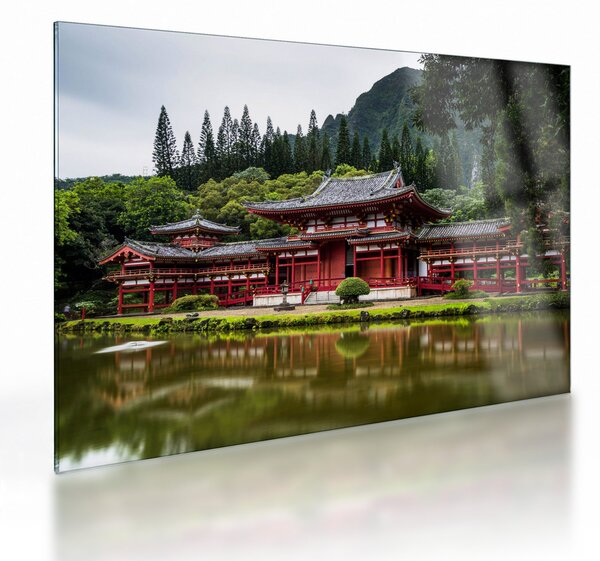 Kép - Buddhista kolostor (üvegen) (70x50 cm)