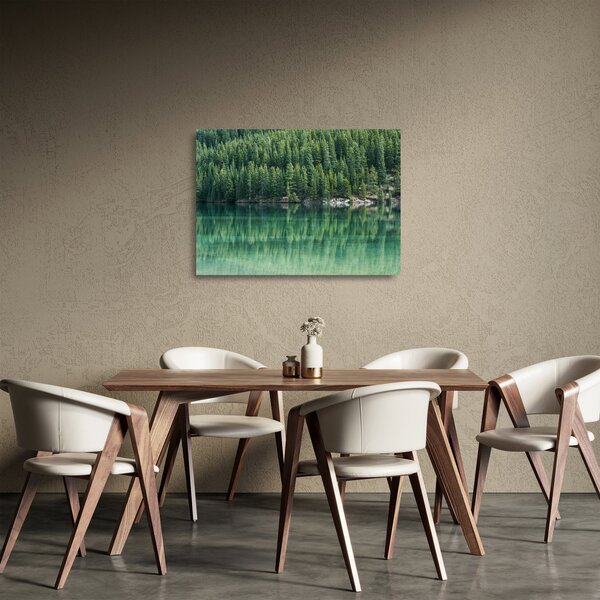 Kép - Tűlevelű a tónál (üvegen) (70x50 cm)