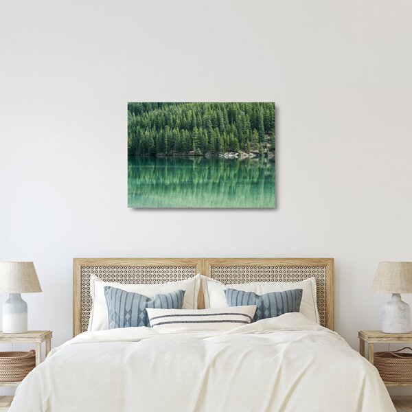 Kép - Tűlevelű a tónál (üvegen) (70x50 cm)