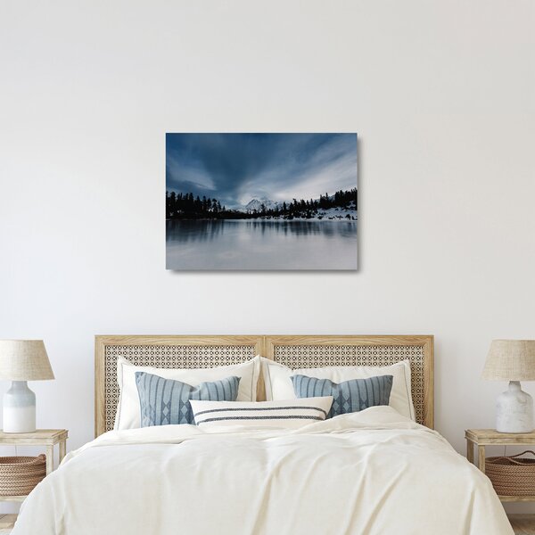 Kép - A befagyott tón (üvegen) (70x50 cm)